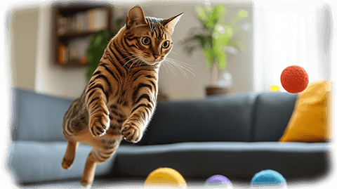 Bengal Cat Playing
