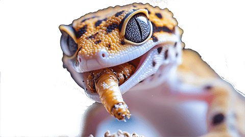 leopard gecko feeding